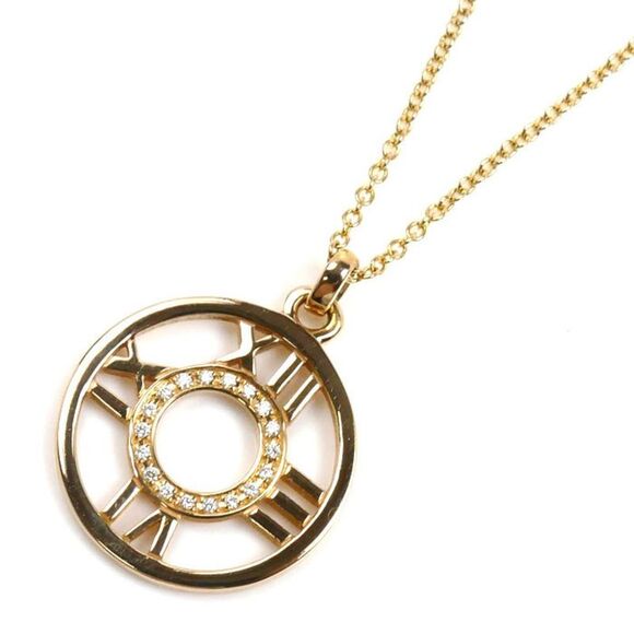 tiffany & co Jewelry - Pre Loved tiffany & co Atlas Pendant Roman Numerals Women Gold Necklaces